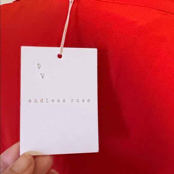 Endless Rose Vibrant  Pintuck Three-Quarter Sleeve Midi Dress  M - Picture 12 of 16